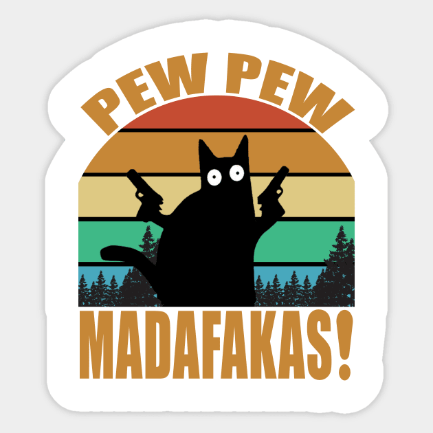 pew pew madafakas Sticker by DESIGNSDREAM